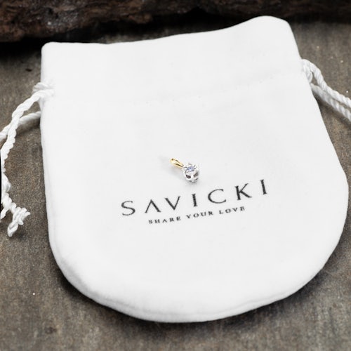 Zawieszka Savicki: złota, diament